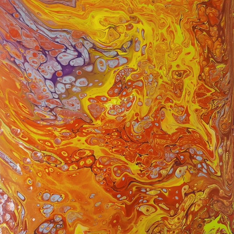 Pour paint artwork by Fawn Bruzan