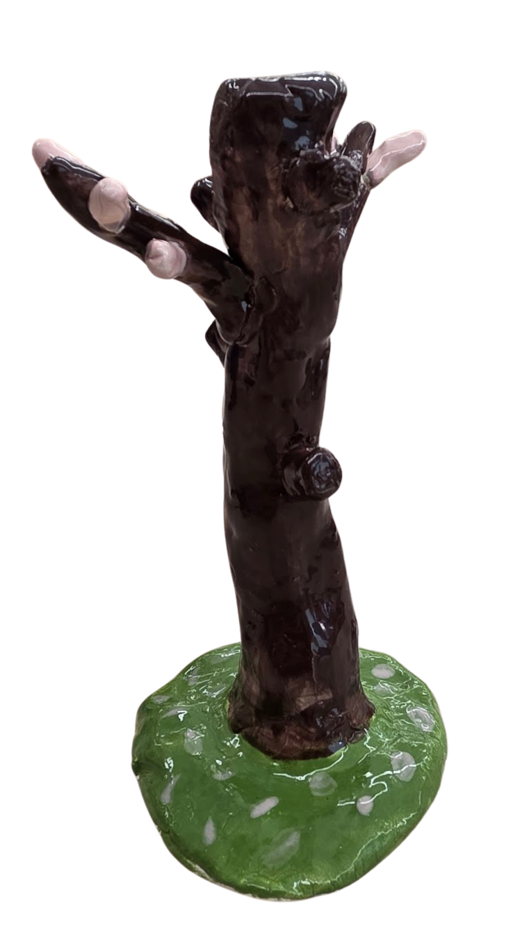Ceramic tree sculpture by student